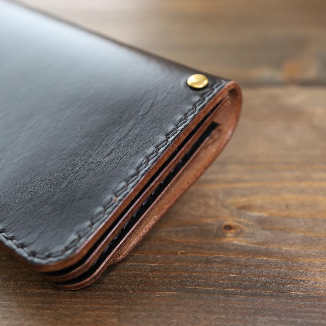 ミドルトラッカーウォレットNA001M　《HORWEEN社クロムエクセル 茶芯》