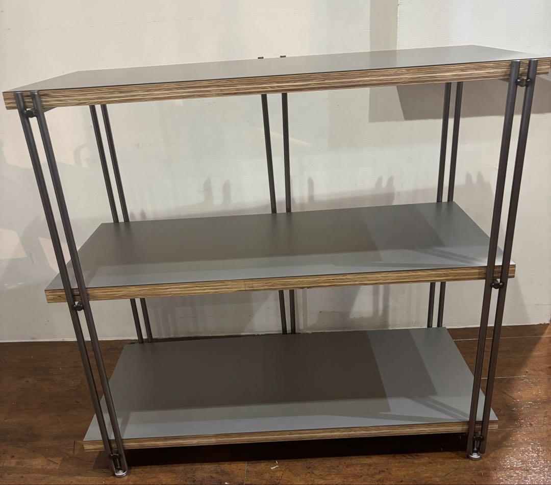 インダストリアル　メタルシェルフ　3段 グレー 組み立て式