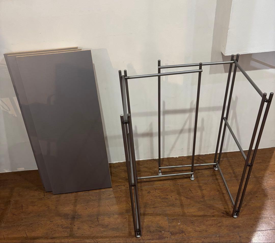 インダストリアル　メタルシェルフ　3段 グレー 組み立て式