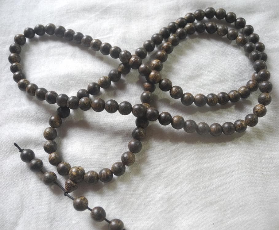 ベトナム産 香木 ネックレス 数珠 沈香 良品 本物 25g 8mm 108玉