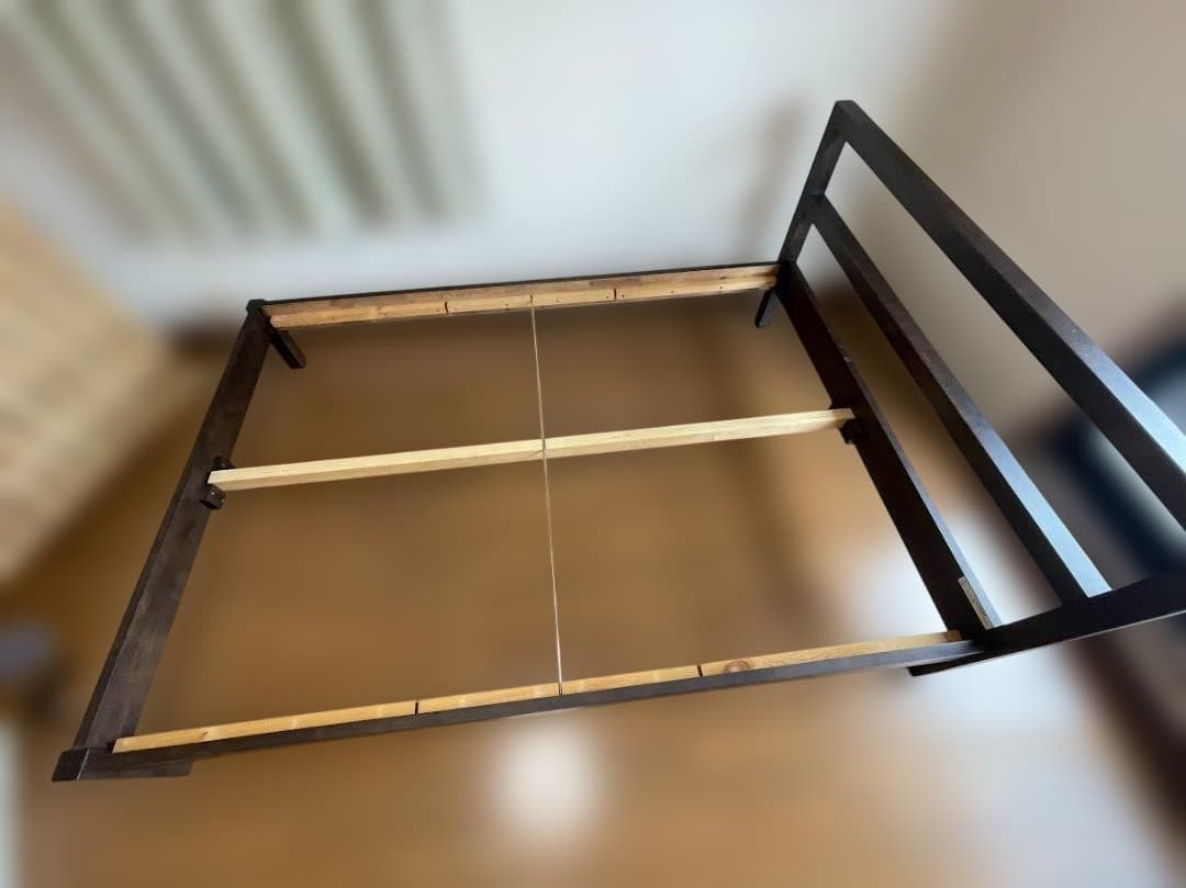 【廃盤希少 タモ材】無印良品 ベッドフレーム ダブル 収納3杯フルセット 送料込