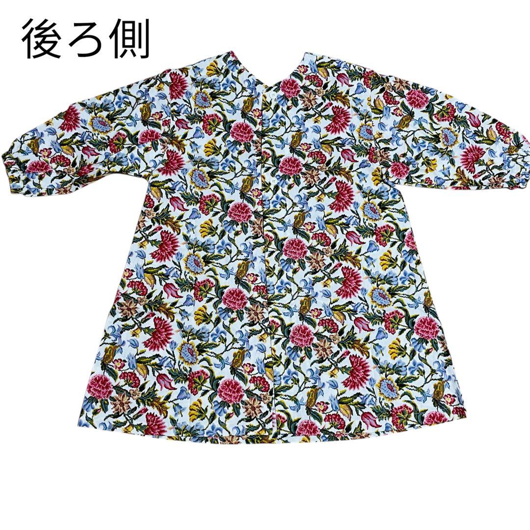 新品タグ付き☆フェイラー 割烹着 エプロン 花柄 被りタイプ