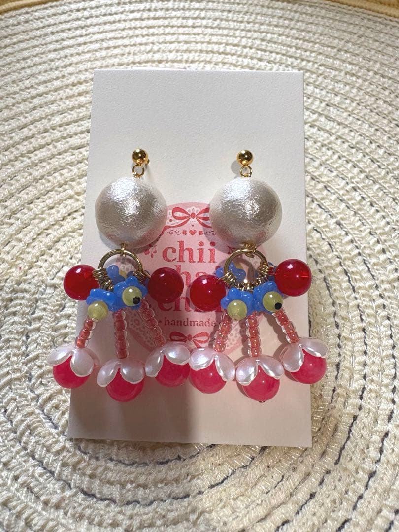 mami♪ フラワーブーケ♡ハンドメイドピアス