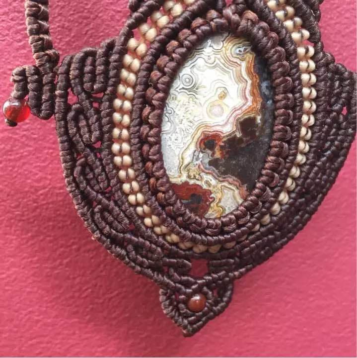 ☆値下げ☆ マクラメ ネックレス アゲート