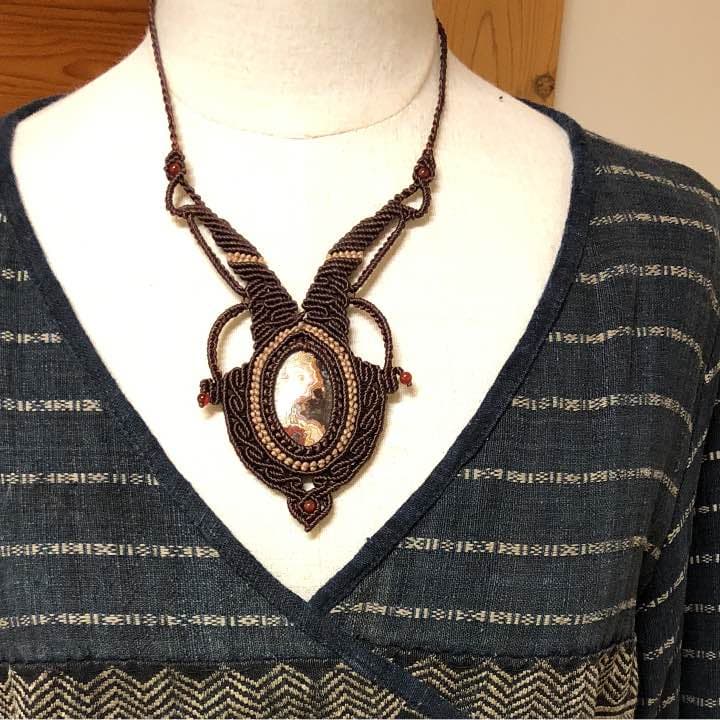 ☆値下げ☆ マクラメ ネックレス アゲート