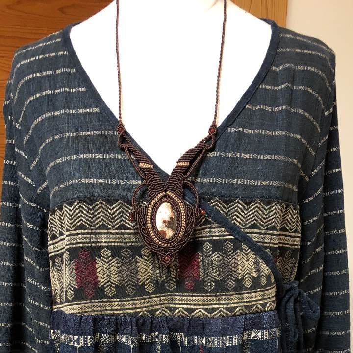 ☆値下げ☆ マクラメ ネックレス アゲート