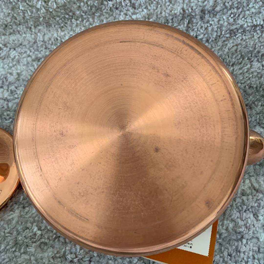 未使用タグ付　兼芝　銅製　やかん　ケトル　キングカパー　1.2ℓ 木製持ち手　燕