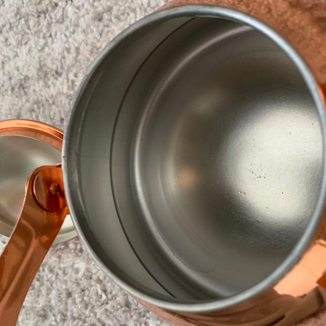 未使用タグ付　兼芝　銅製　やかん　ケトル　キングカパー　1.2ℓ 木製持ち手　燕