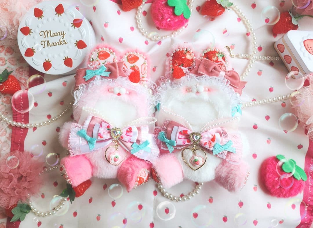 ぬい服　着ぐるみ　いちごみるくうささん　１０～１４㎝　242