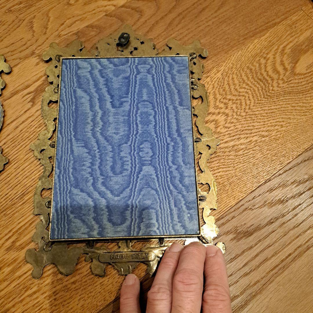 イタリア製　壁掛け布製絵画　２点セット