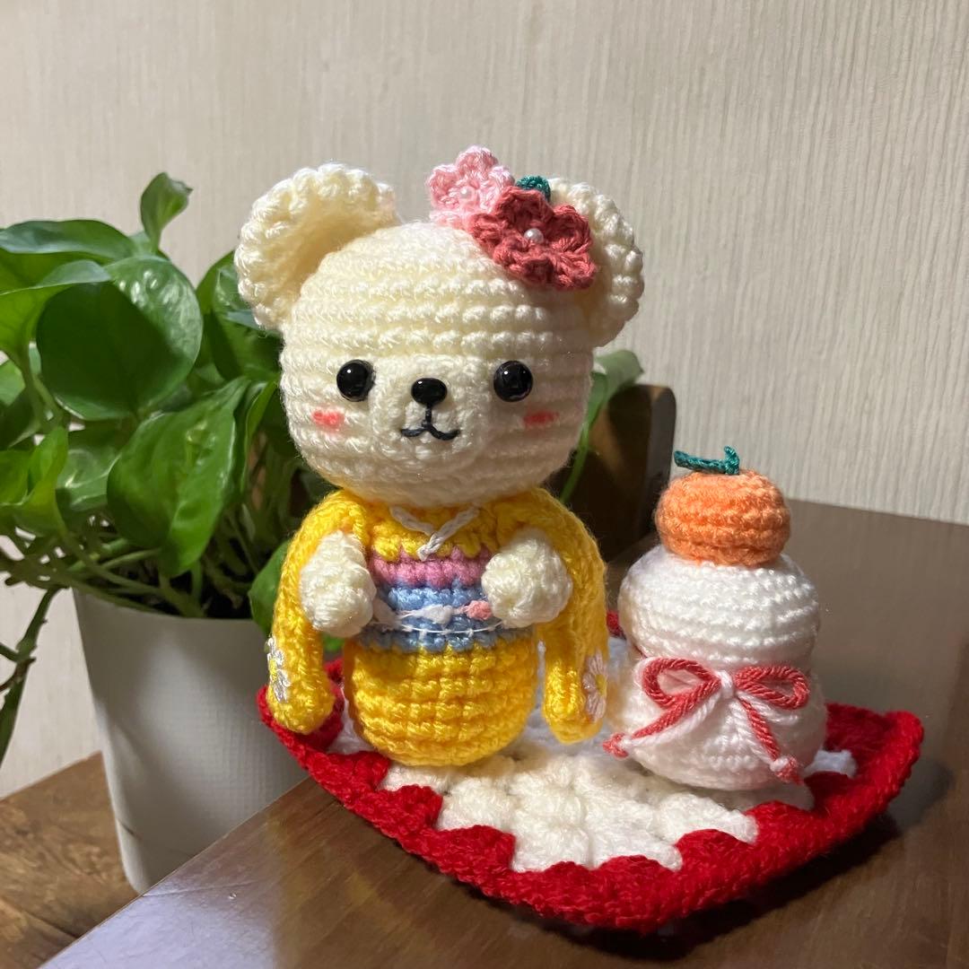 編みぐるみ　うさまるさん