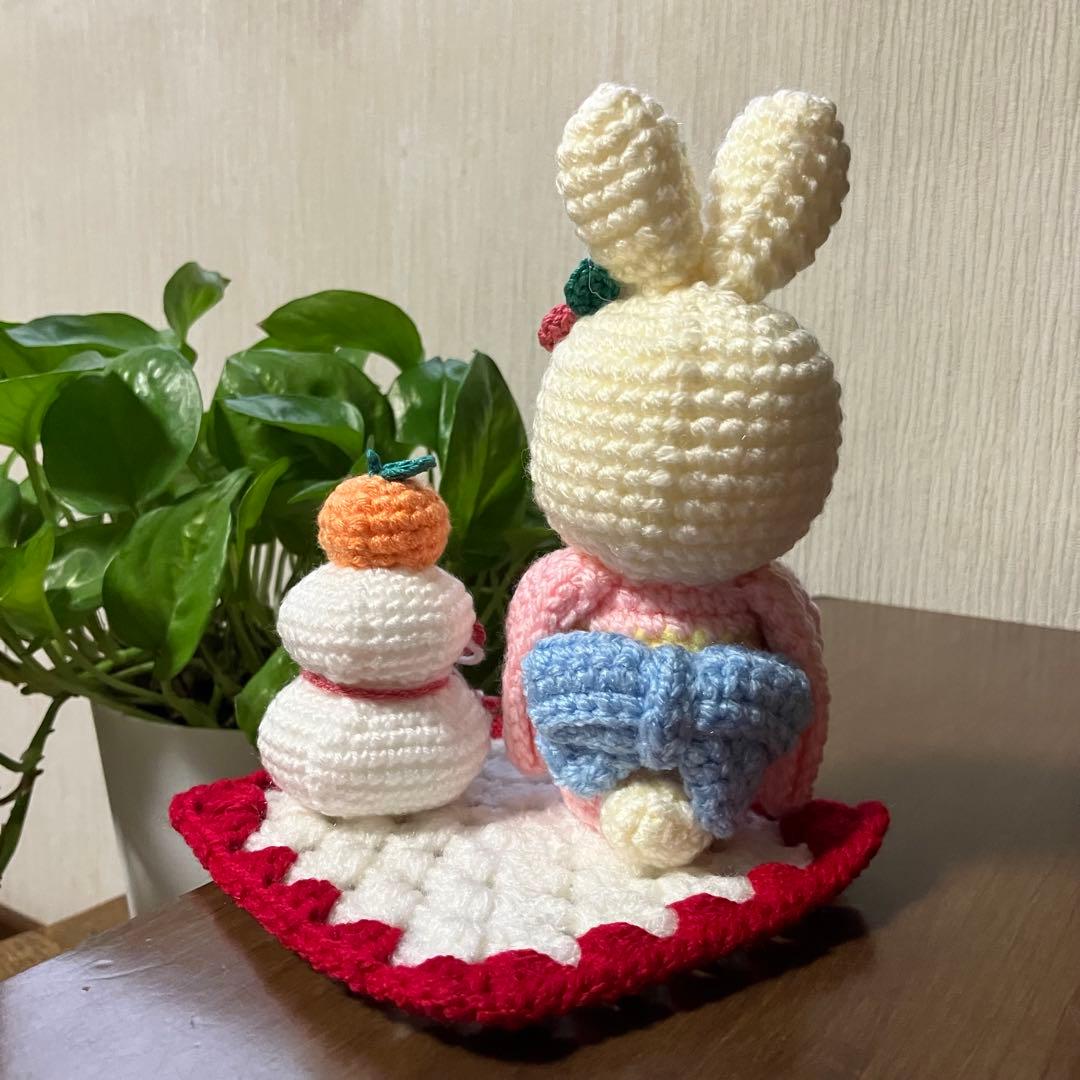 編みぐるみ　うさまるさん