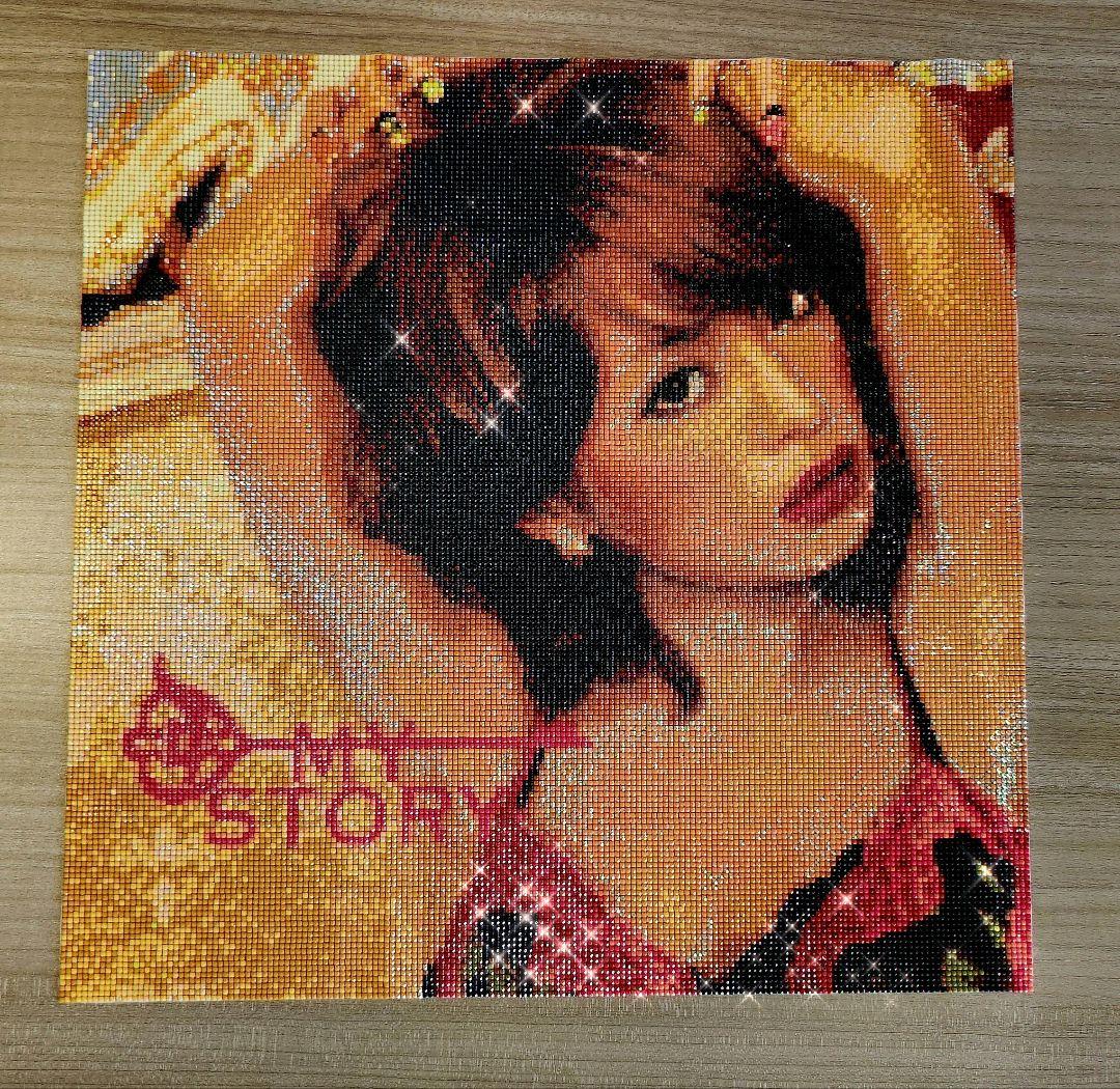 浜崎あゆみ MY STORY キラキラアート 50×50 フレーム付 壁掛け可
