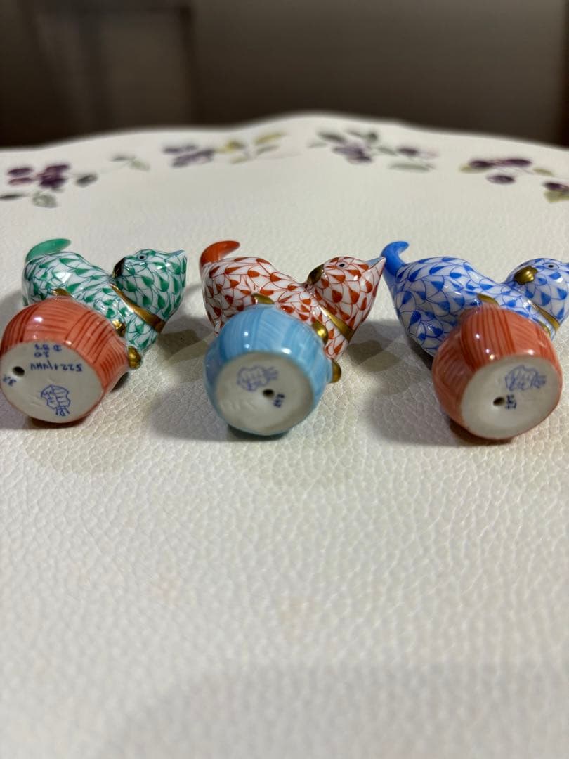 Herend ヘレンド 陶磁器 フィギュア 「玉乗り猫」 3点セット