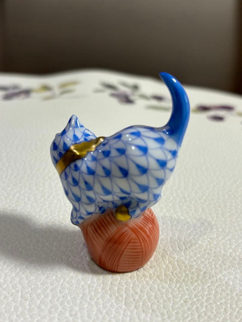 Herend ヘレンド 陶磁器 フィギュア 「玉乗り猫」 3点セット