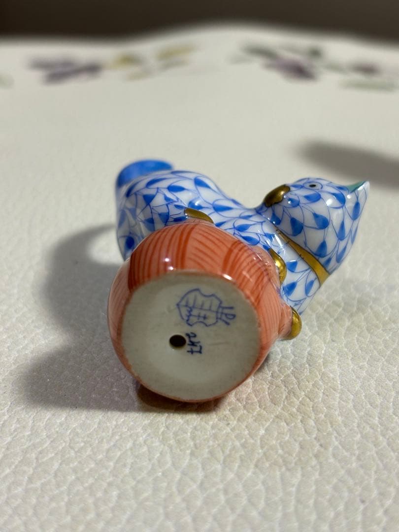 Herend ヘレンド 陶磁器 フィギュア 「玉乗り猫」 3点セット