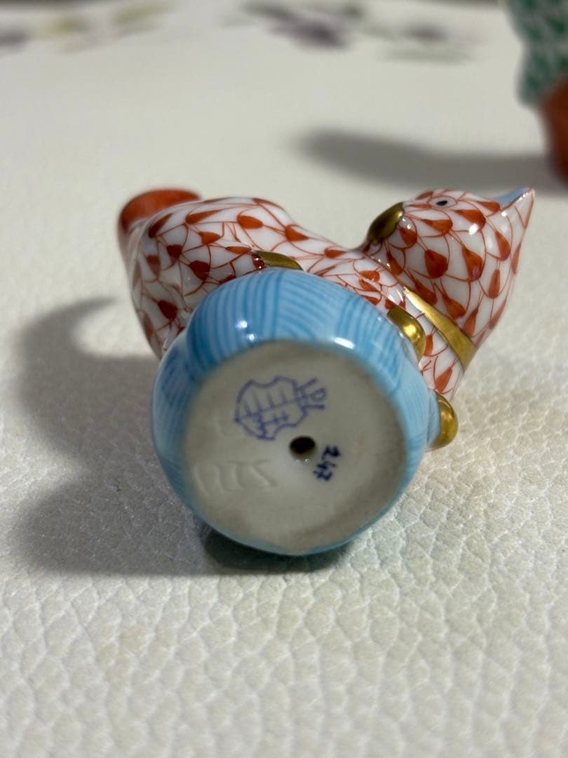 Herend ヘレンド 陶磁器 フィギュア 「玉乗り猫」 3点セット