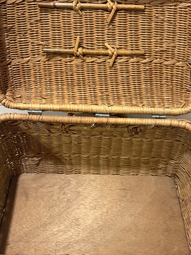 【送料込み】ラタンバスケット　カゴ　籐　ピクニックバスケット