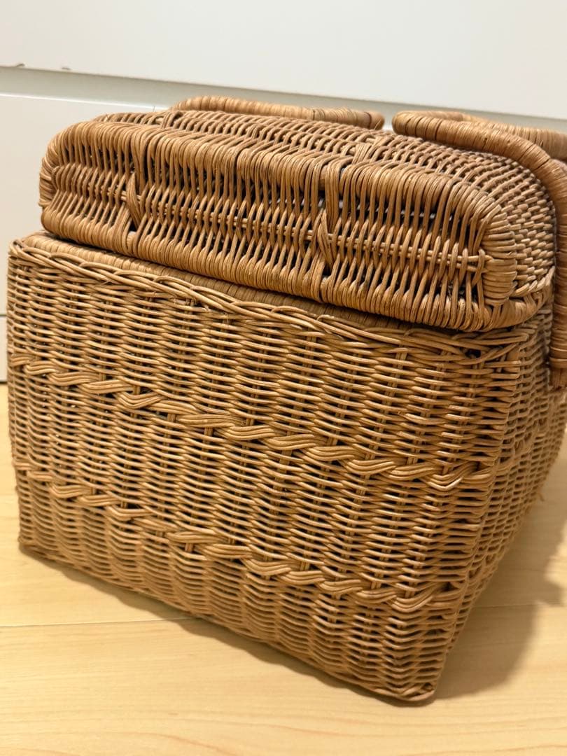 【送料込み】ラタンバスケット　カゴ　籐　ピクニックバスケット