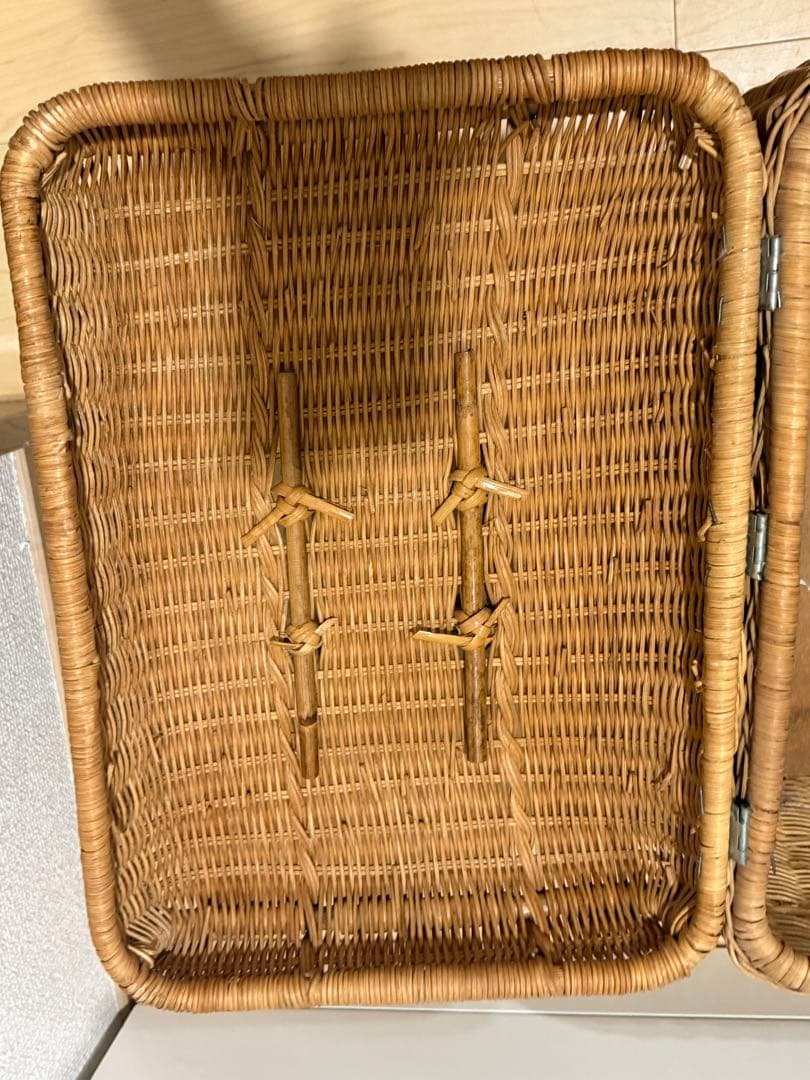 【送料込み】ラタンバスケット　カゴ　籐　ピクニックバスケット