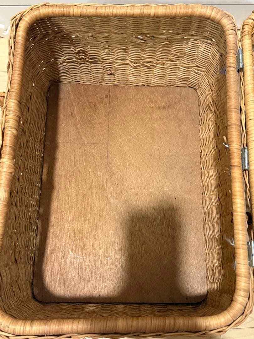 【送料込み】ラタンバスケット　カゴ　籐　ピクニックバスケット