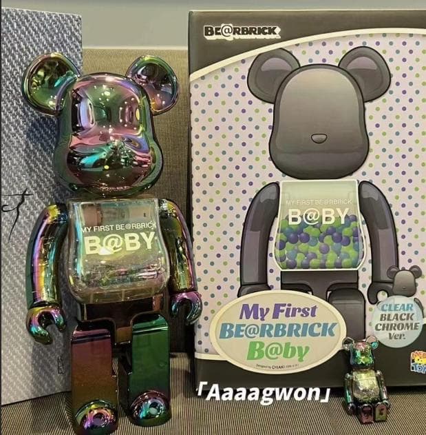 My First BE@RBRICK Baby 1000%クリアブラッククローム