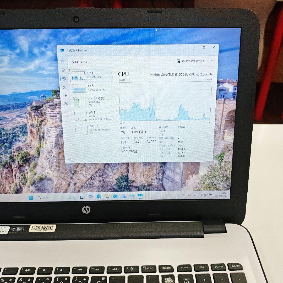 169HP 15.6インチノートPC Intel Core i3