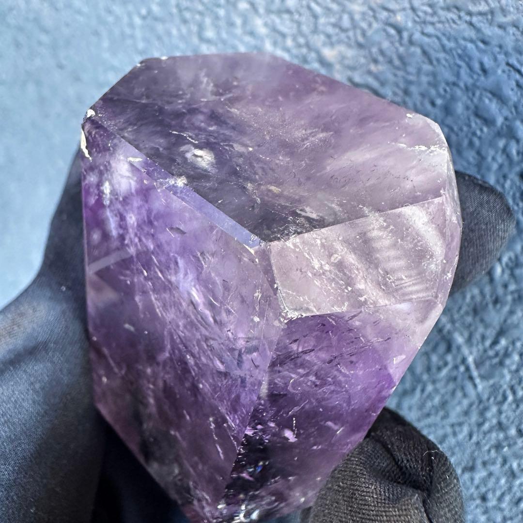 虹入り水晶☆レインボー☆アメトリン 六角柱 パワーストーン天然石 原石A1391