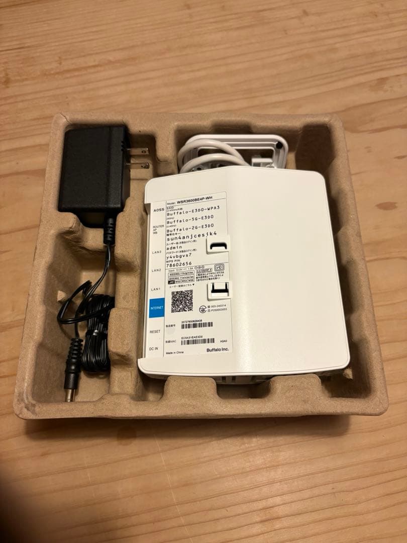 BUFFALO Wi-Fi7 無線LANルーター WSR3600BEE4P-WH