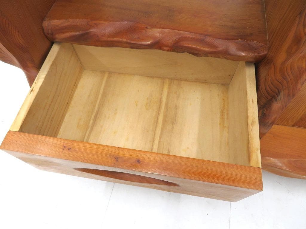 屋久杉　世界遺産　無垢材　サイドボード　飾り棚　和茶　和モダン　シェルフ