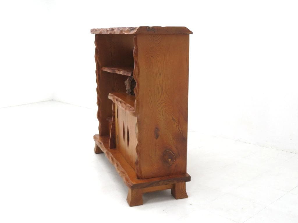 屋久杉　世界遺産　無垢材　サイドボード　飾り棚　和茶　和モダン　シェルフ