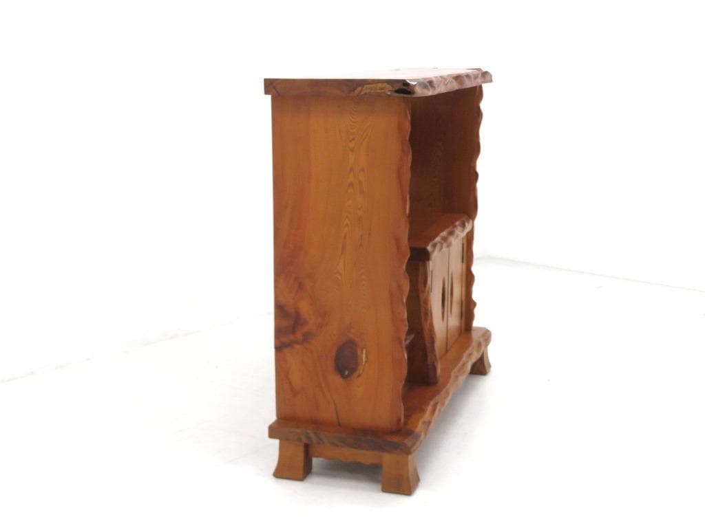 屋久杉　世界遺産　無垢材　サイドボード　飾り棚　和茶　和モダン　シェルフ