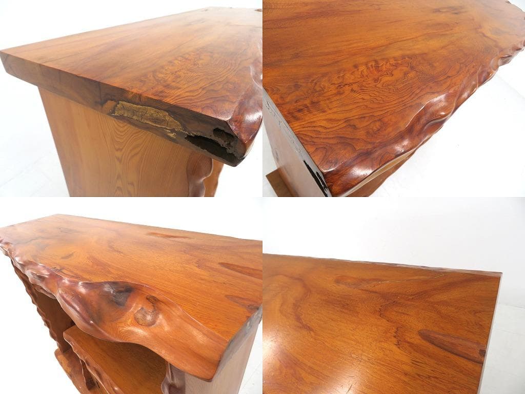 屋久杉　世界遺産　無垢材　サイドボード　飾り棚　和茶　和モダン　シェルフ