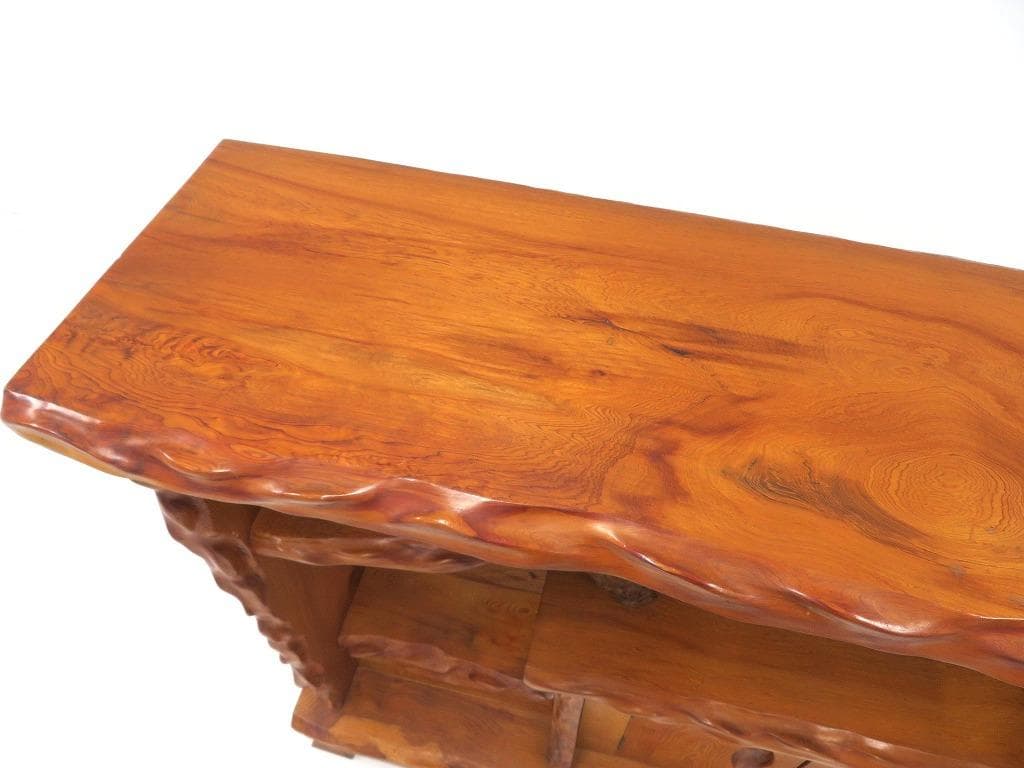 屋久杉　世界遺産　無垢材　サイドボード　飾り棚　和茶　和モダン　シェルフ