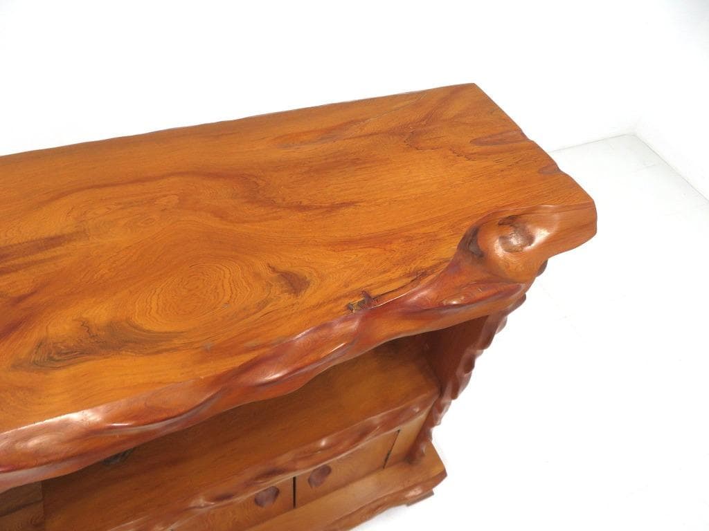 屋久杉　世界遺産　無垢材　サイドボード　飾り棚　和茶　和モダン　シェルフ