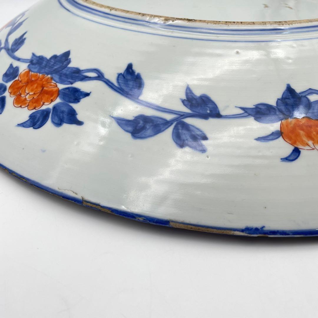 古伊万里　色絵大皿　江戸時代　有田焼　46.5cm  アンティーク