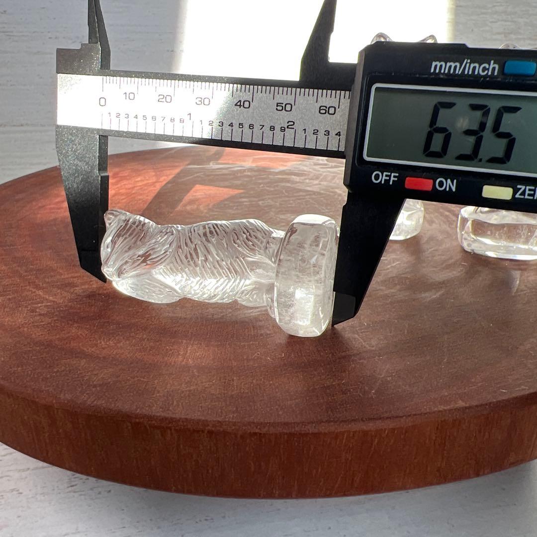 天然石　3ねこ　水晶