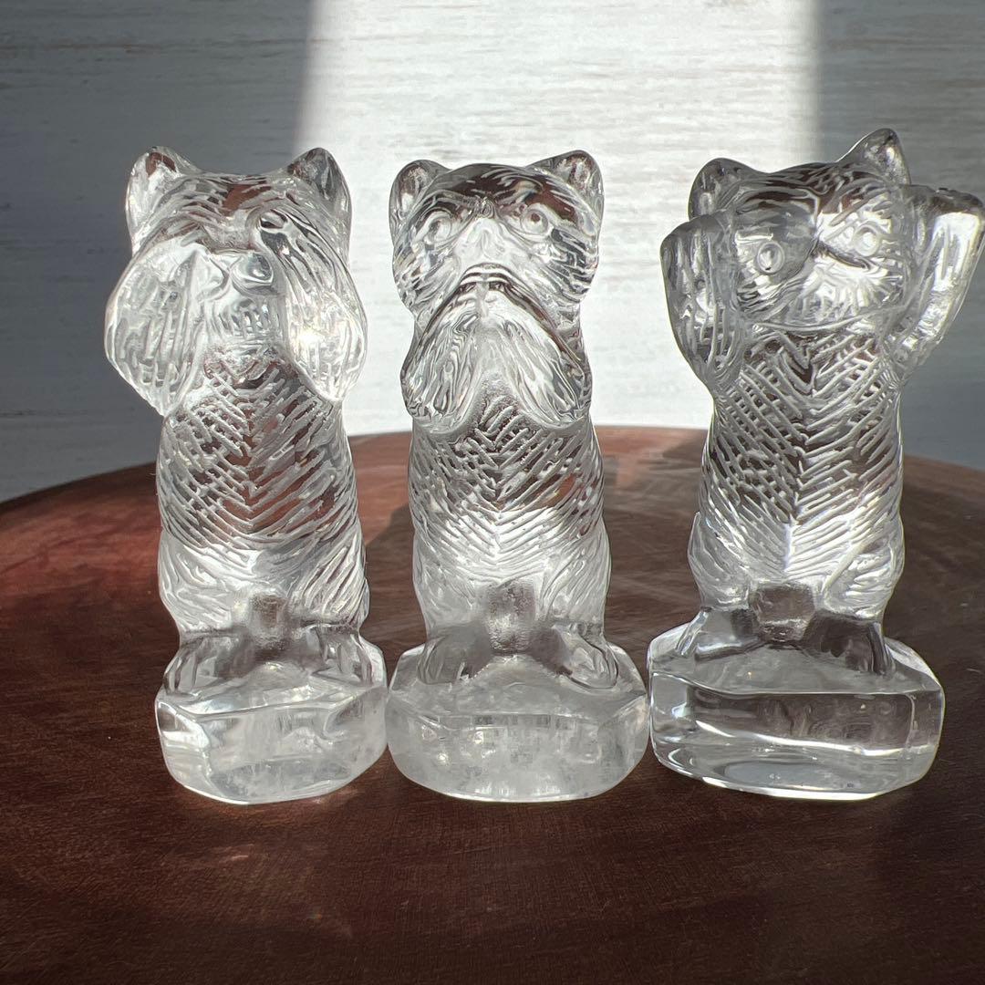 天然石　3ねこ　水晶