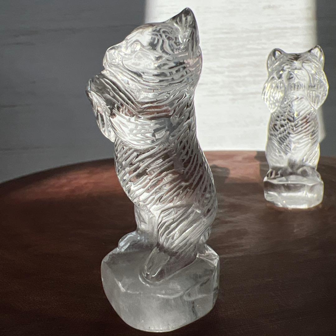 天然石　3ねこ　水晶