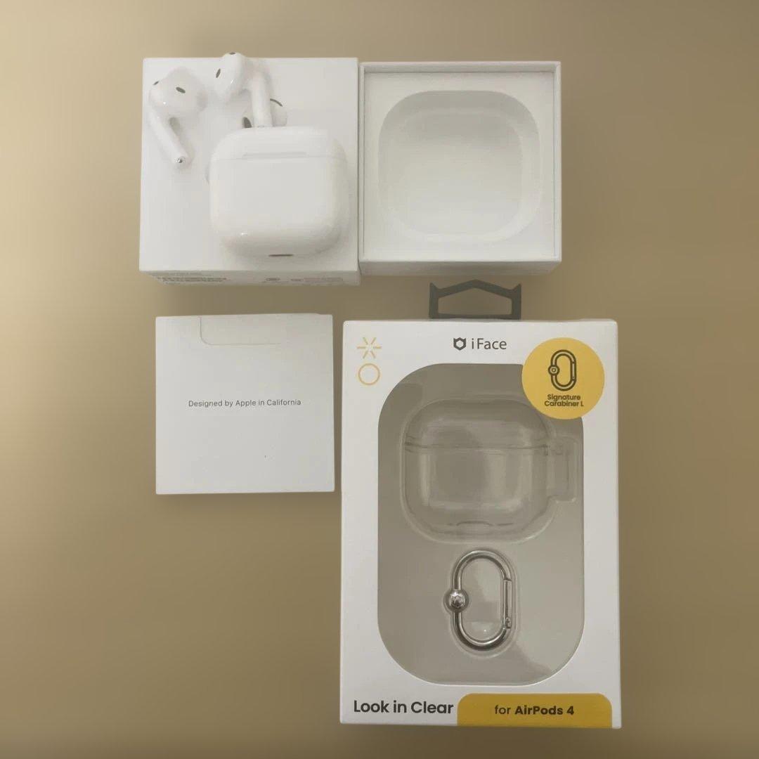 ノイズキャンセリング搭載AirPods4本体iFace clearケース付き