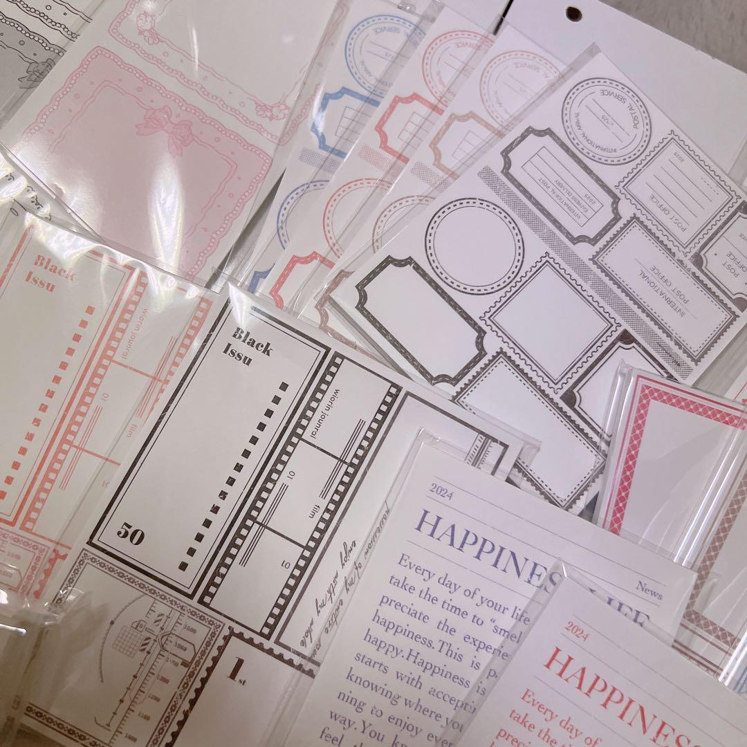 紙モノ コラージュ素材 人物ステッカー デザペ 海外マステ まとめ売り