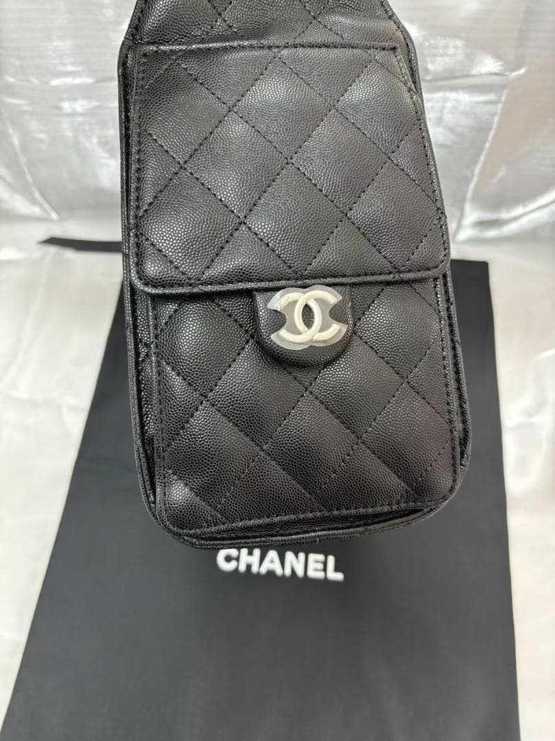 極美品 未使用 25SS ブラック キルティング バッグ~~~