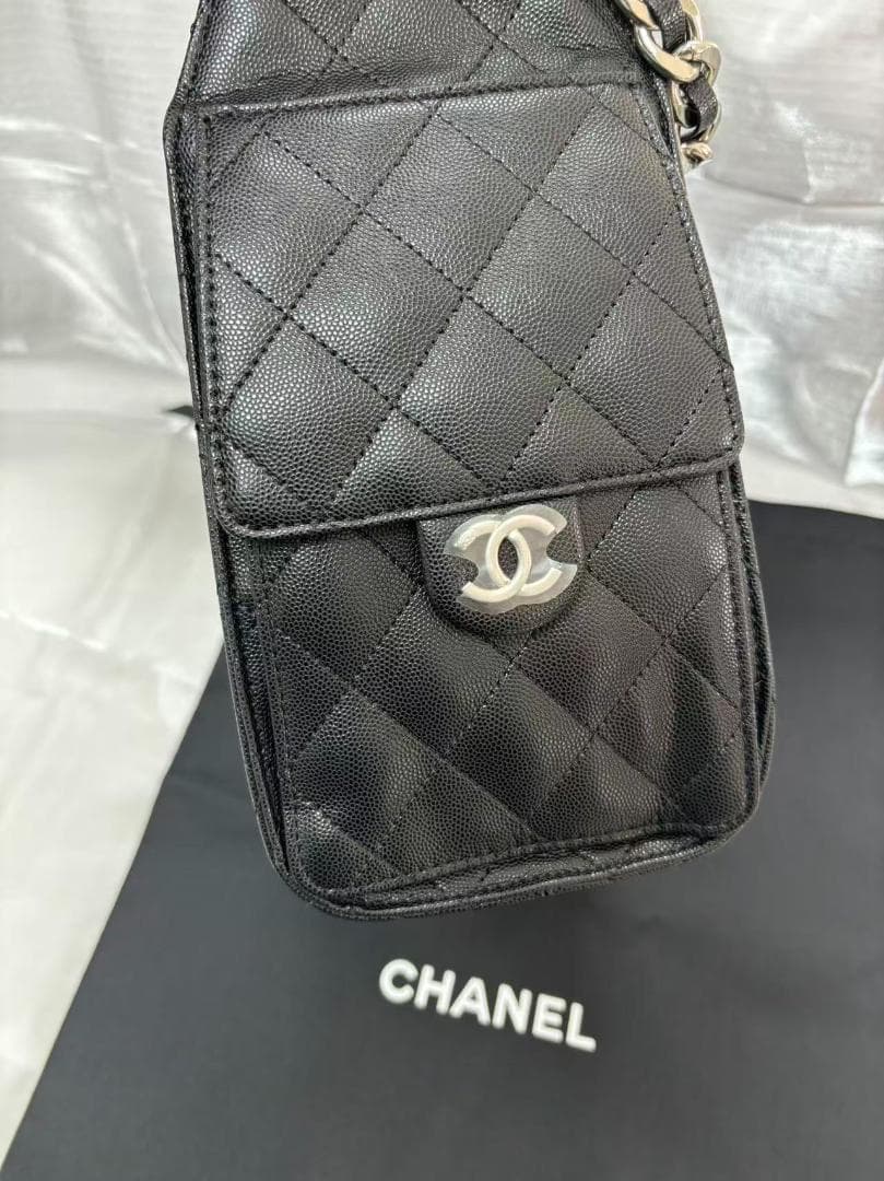 極美品 未使用 25SS ブラック キルティング バッグ~~~