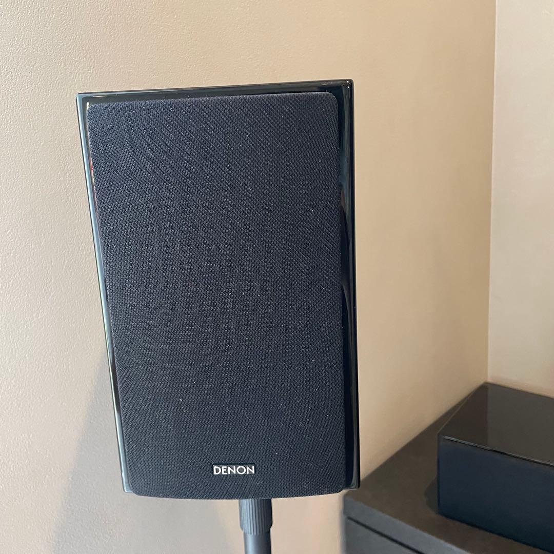 【DENON】センタースピーカー+ブックシェルフスピーカー ペア ピアノブラック
