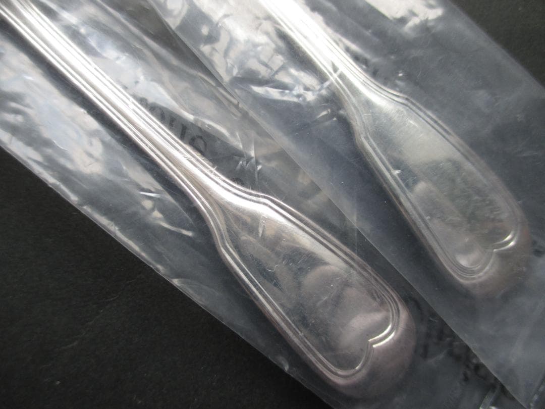 未使用☆仏蘭西高級銀器クリストフルシルバー　コーヒースプーン２本セット　　シノン