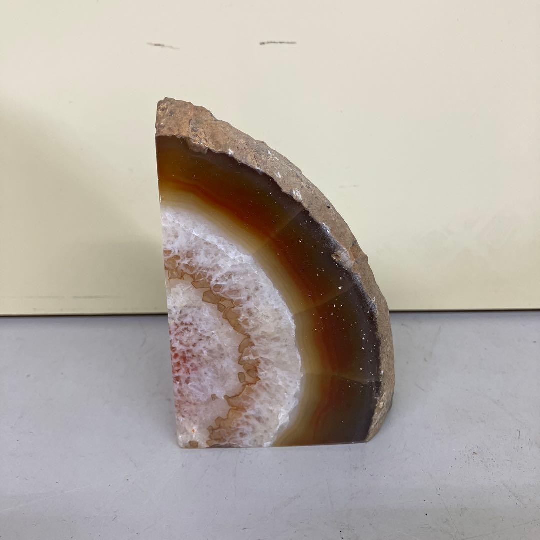 E-壁 天然石 瑪瑙 アゲート スライス 原石 ジオード 置物 パワーストーン