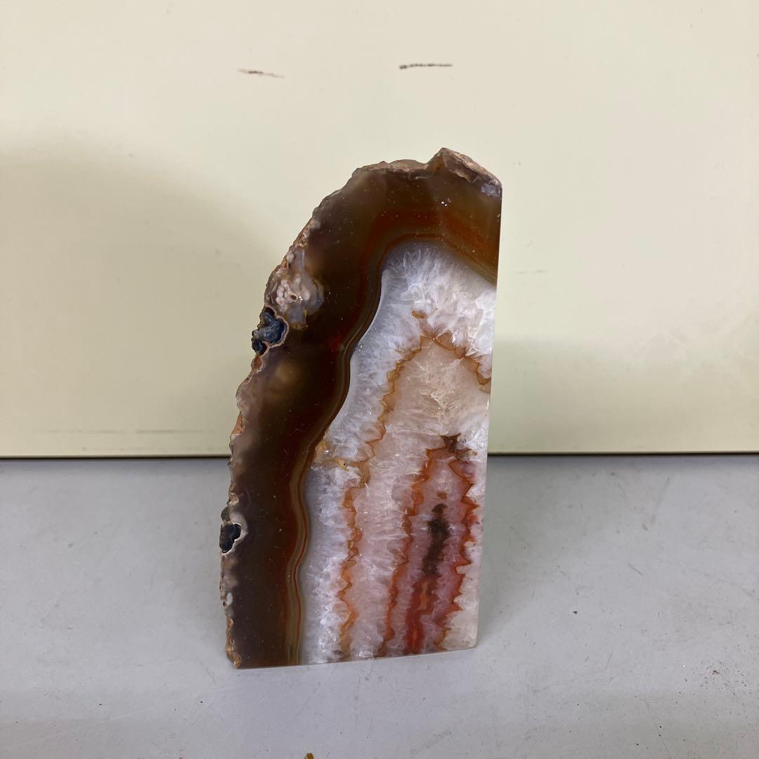 E-壁 天然石 瑪瑙 アゲート スライス 原石 ジオード 置物 パワーストーン