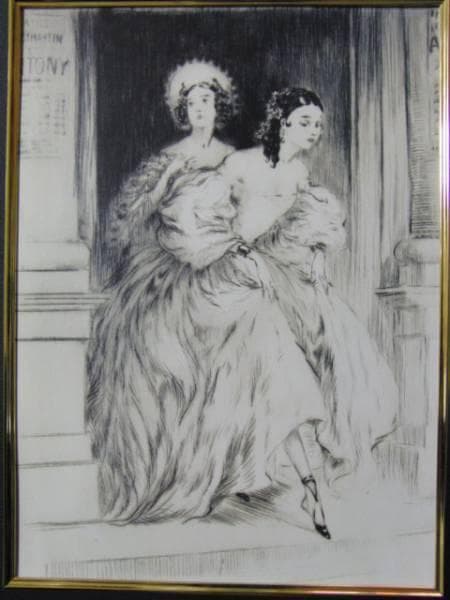 ルイ・イカール・アールデコ/芝居のあと、希少な限定版額装用画集より