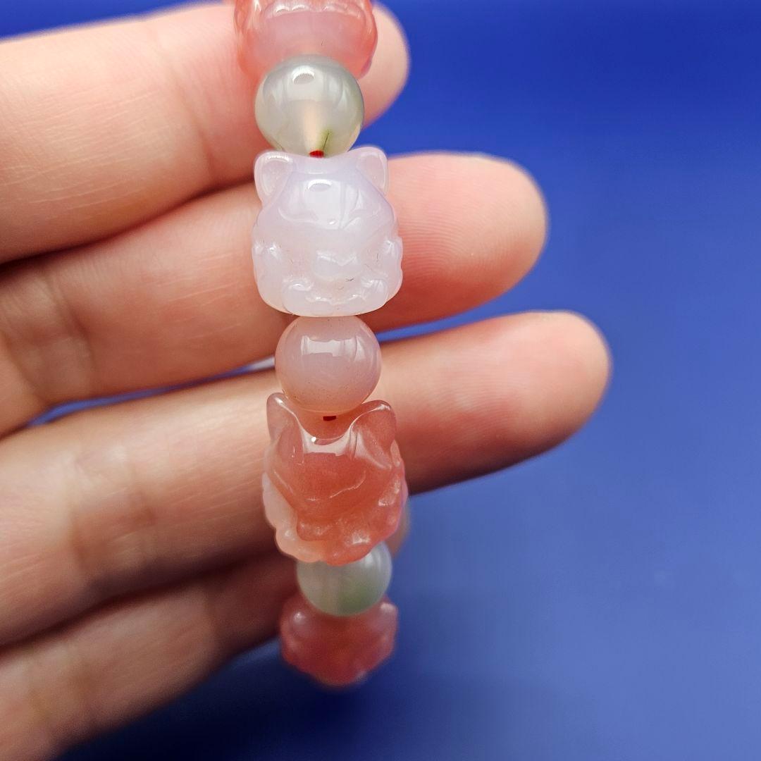 塩源瑪瑙 ソルトソースアゲート 九尾狐 ブレスレット