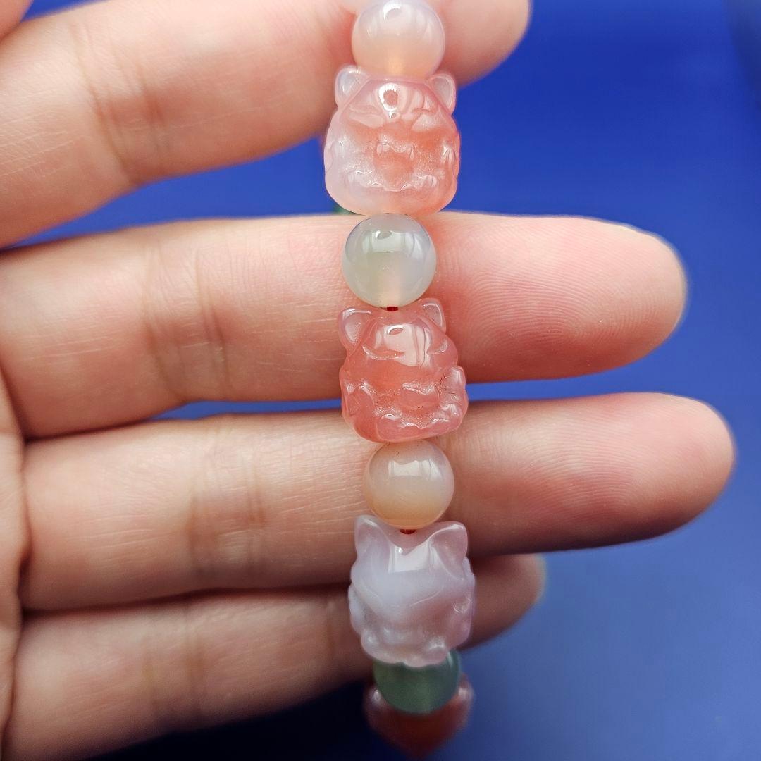 塩源瑪瑙 ソルトソースアゲート 九尾狐 ブレスレット